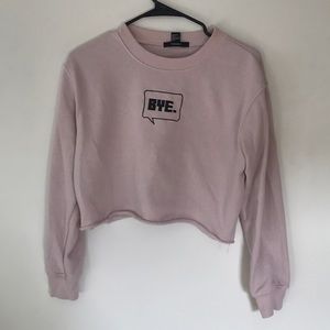 Baby pink crop sweater